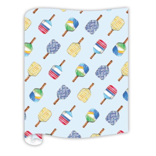 Pickleball Blue Paper Tablerunner