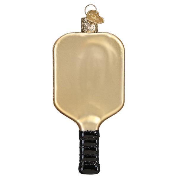 glass blown pickleball christmas ornament