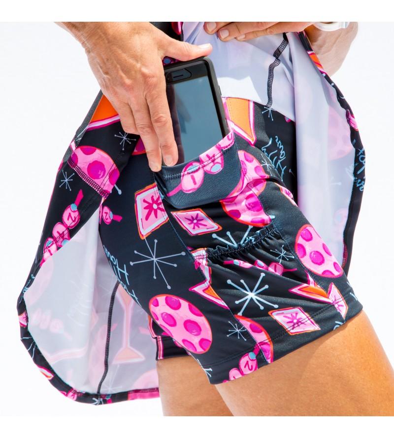 Pickleball Bella Martini 2-4-1 Happy Hour A-Line Skort