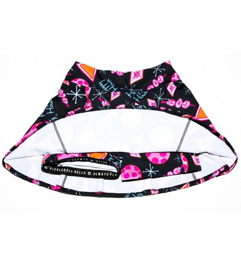 Pickleball Bella Martini 2-4-1 Happy Hour A-Line Skort
