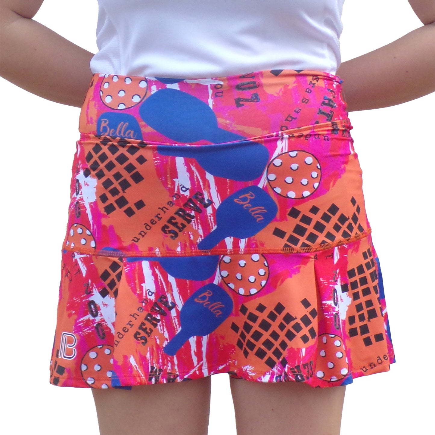 Pickleball Bella Graffiti 3 Drop-Pleat Skort