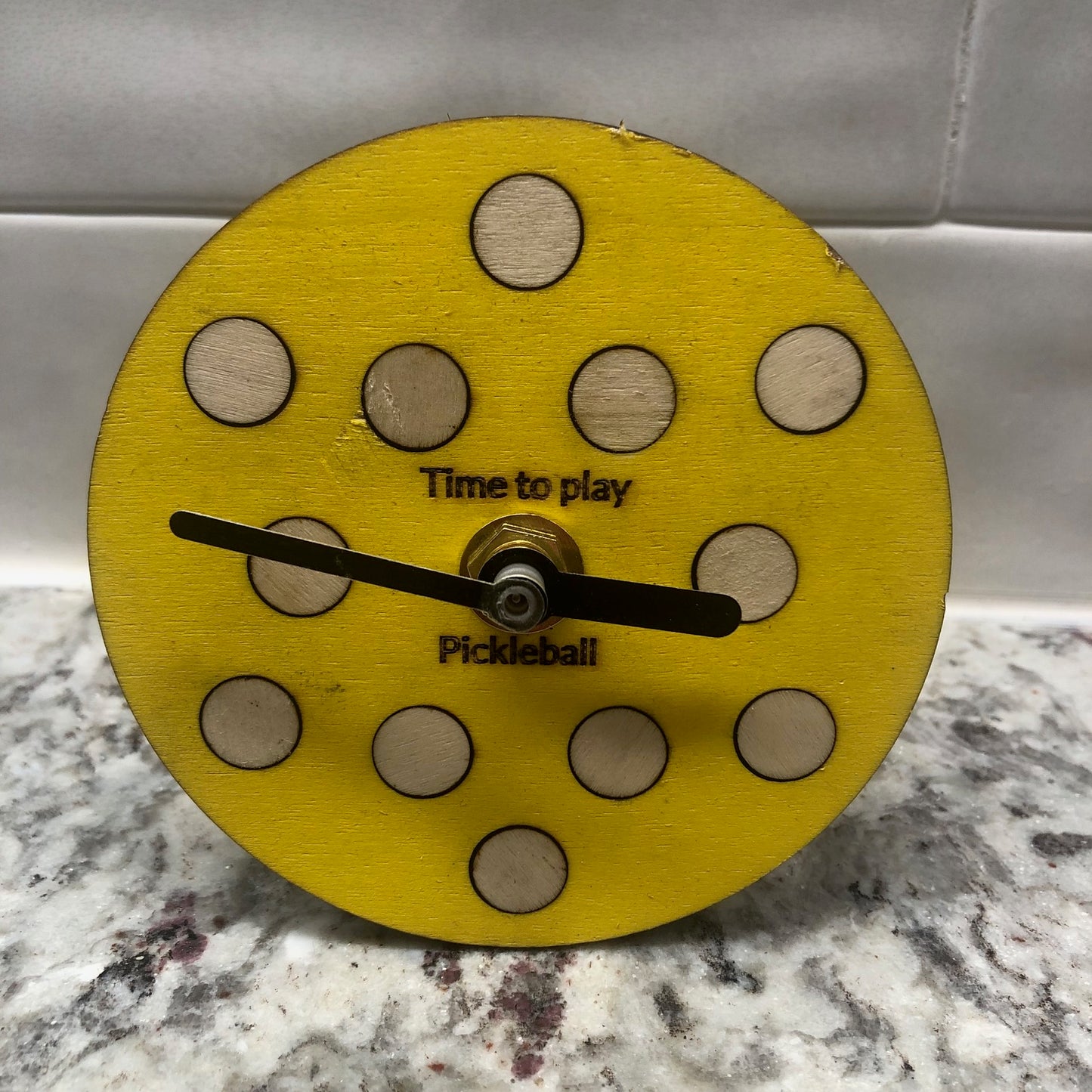 Handmade Wooden Pickleball Ball Clocks