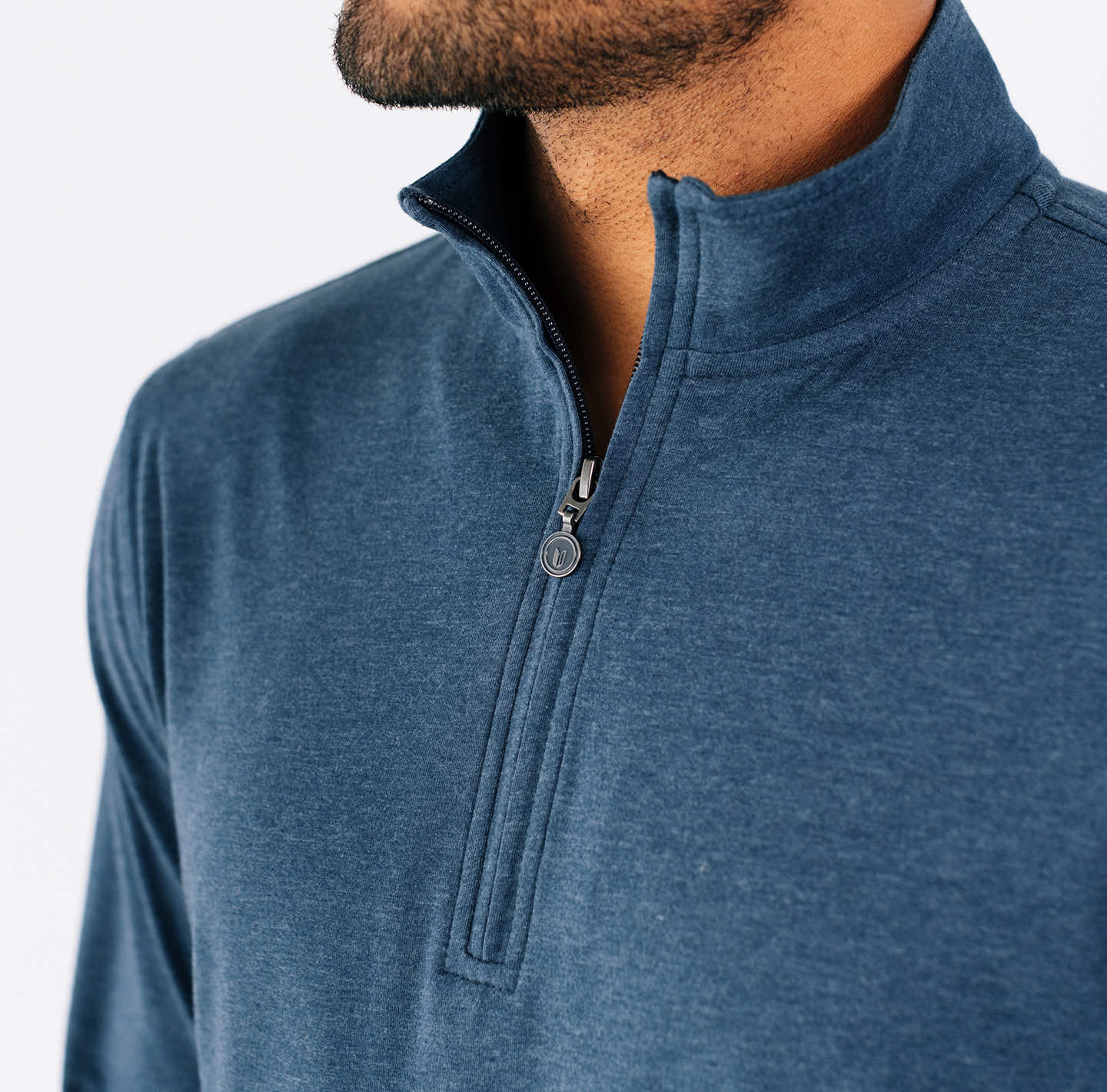 Linksoul Anza Quarter Zip in Ink Heather