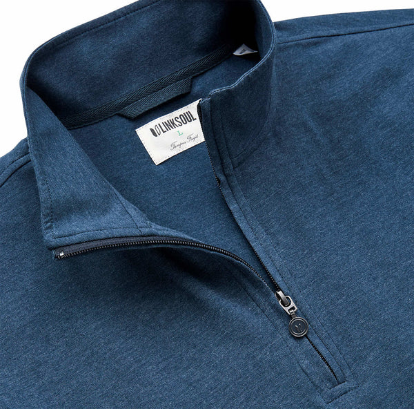 Linksoul Anza Quarter Zip in Ink Heather