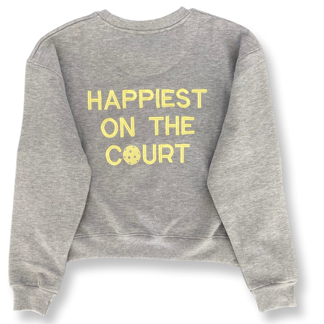 Happiest on the Court Pickleball Sweatshirt
