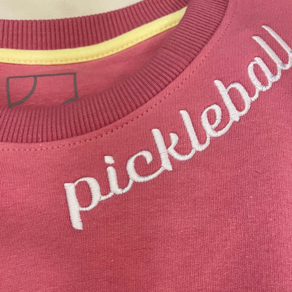 Pickleball Paddles in Rose/White Sweatshirt