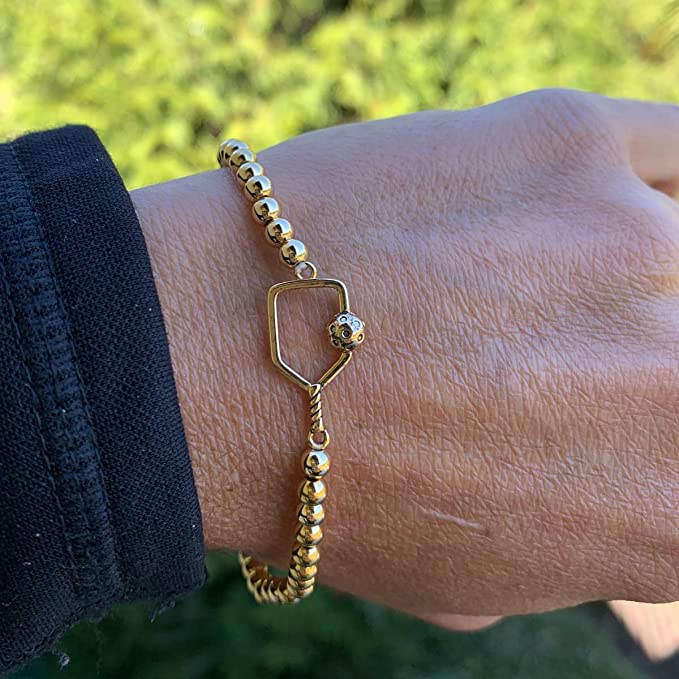Pickleball Beaded Stretch Bracelets