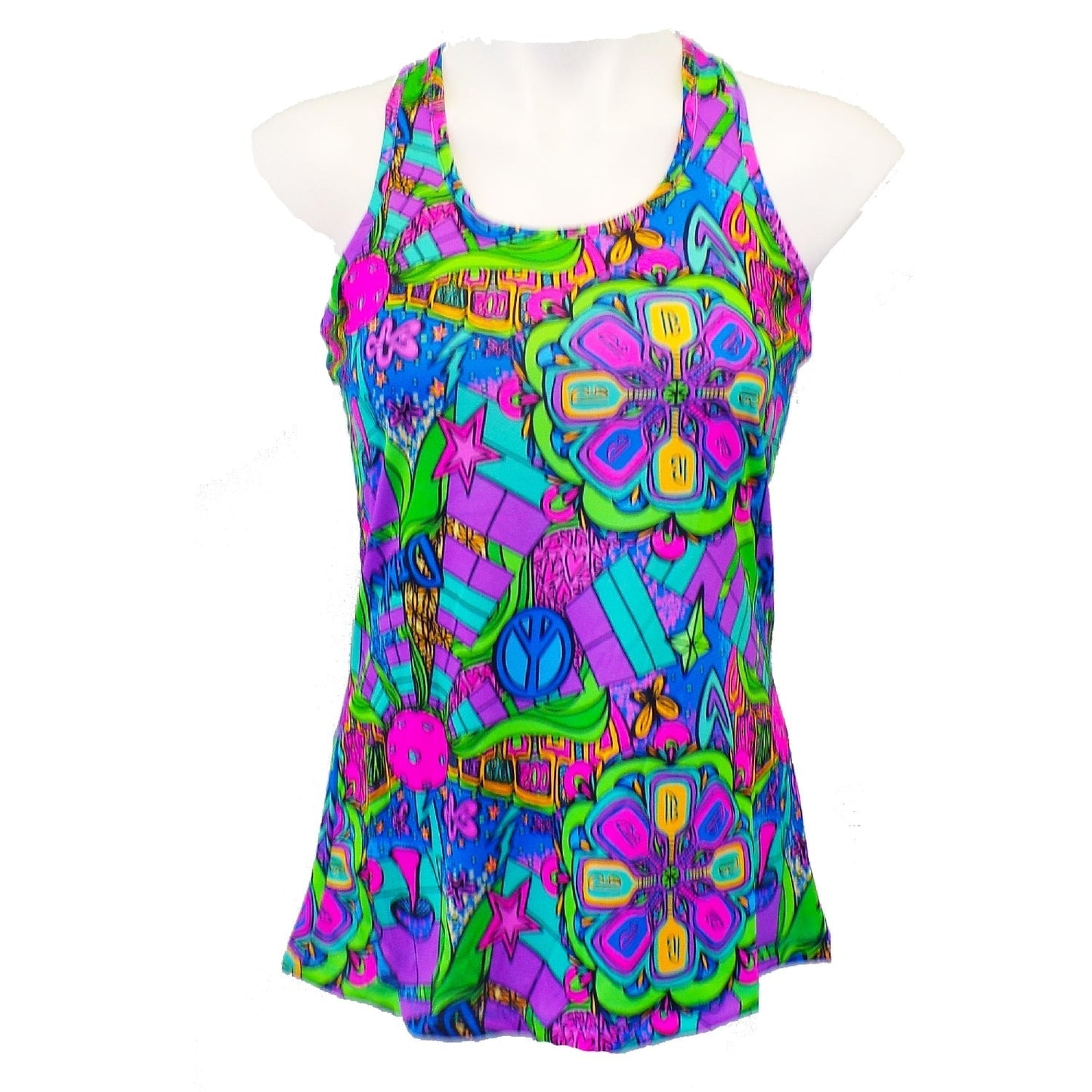 Pickleball Bella Groovy Racerback Tee