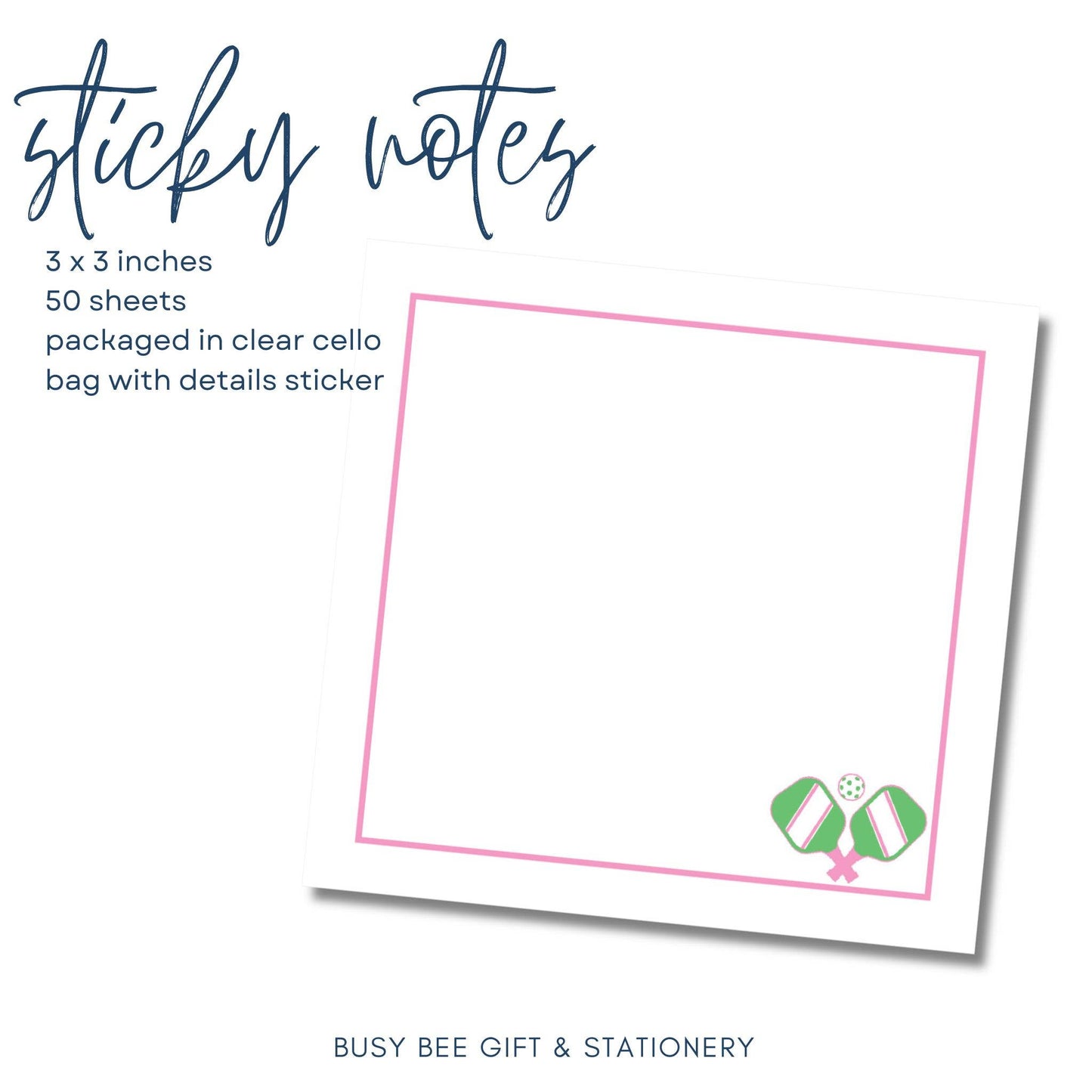 Pickleball Sticky Notes