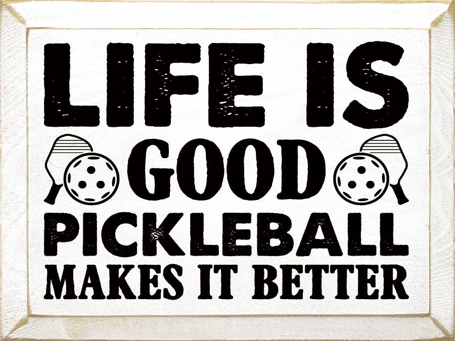 Wooden Pickleball Sign