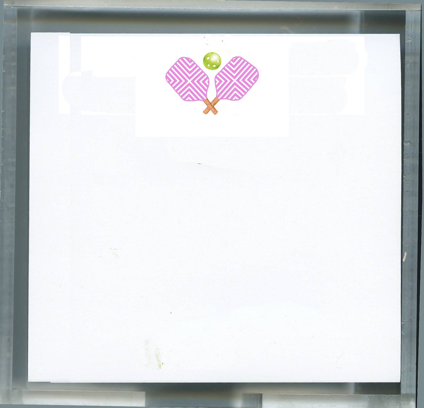 Pickleball Notepad with Acrylic Base