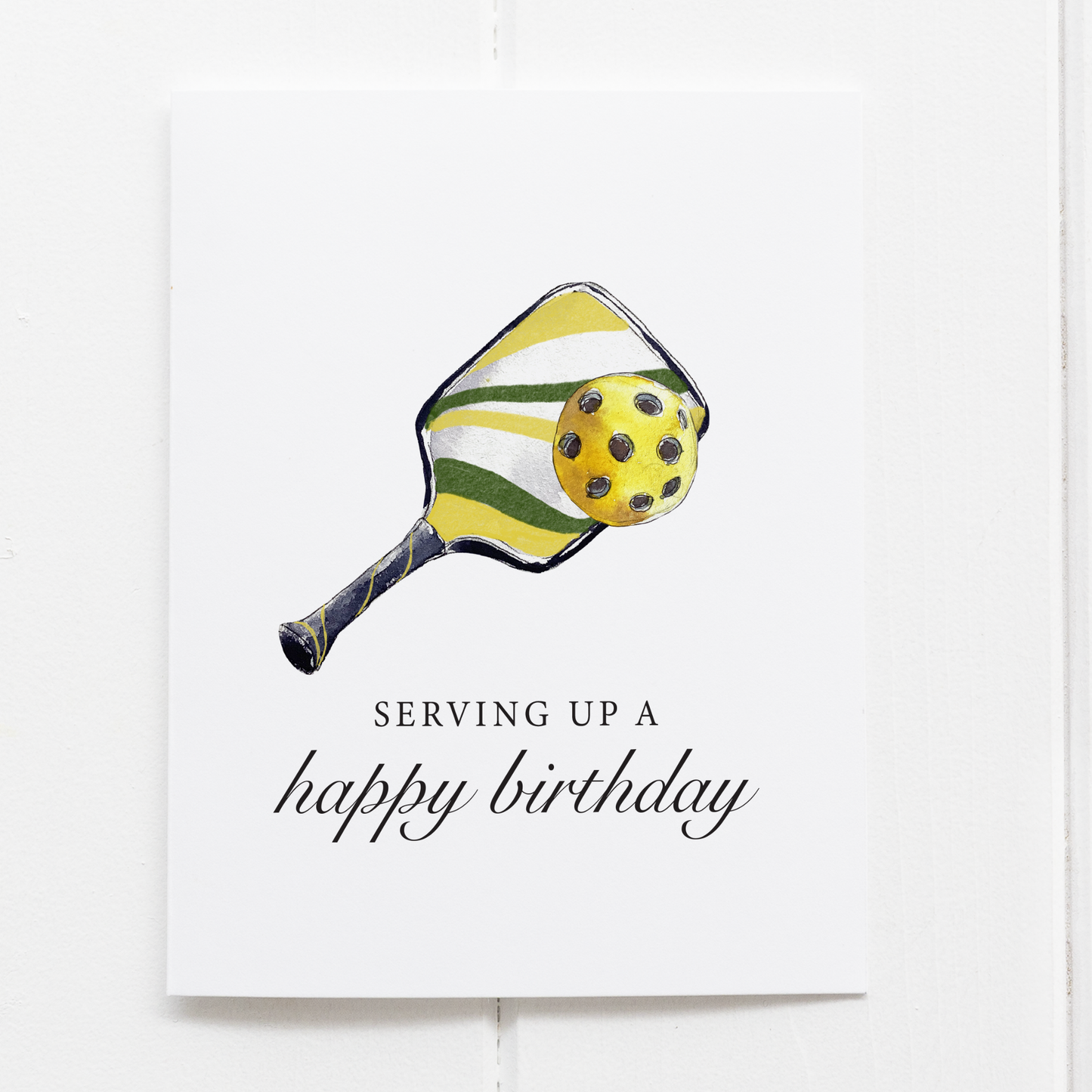 Pickleball Happy Birthday Card