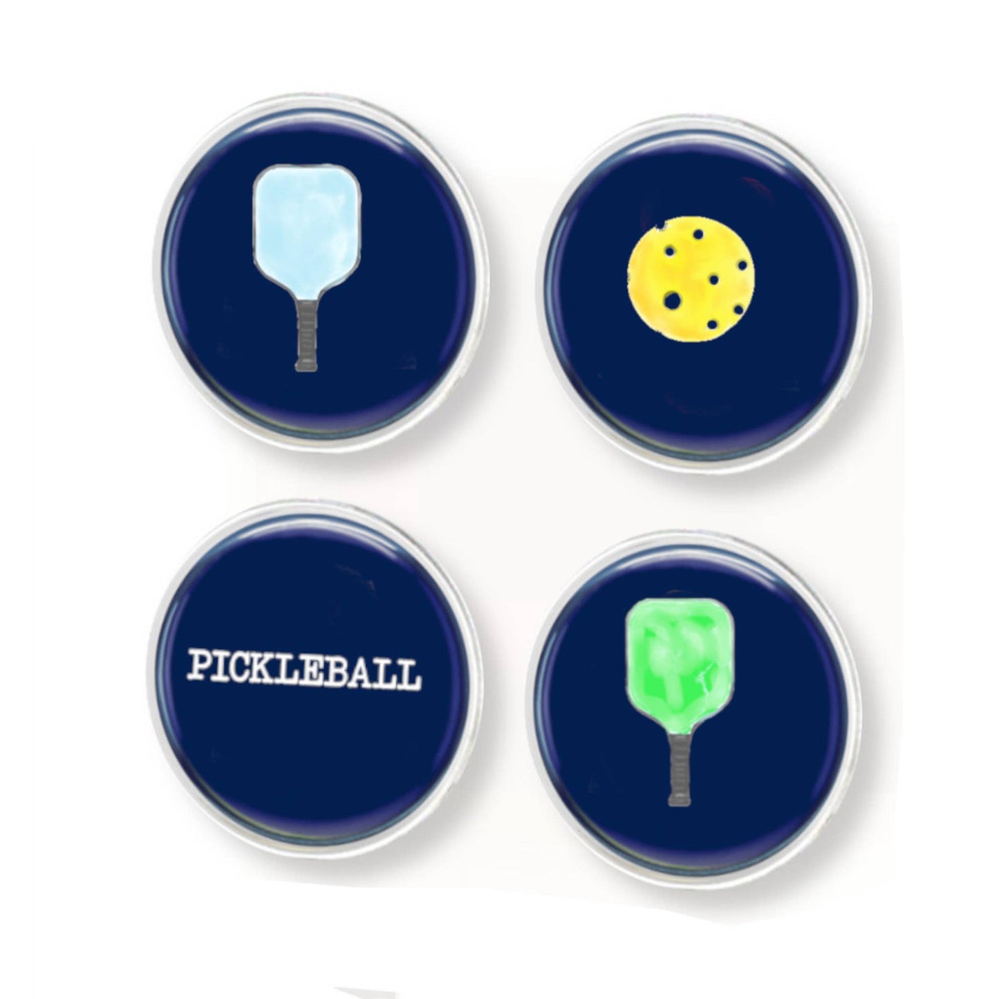 Set of 4 Pickleball Magnets