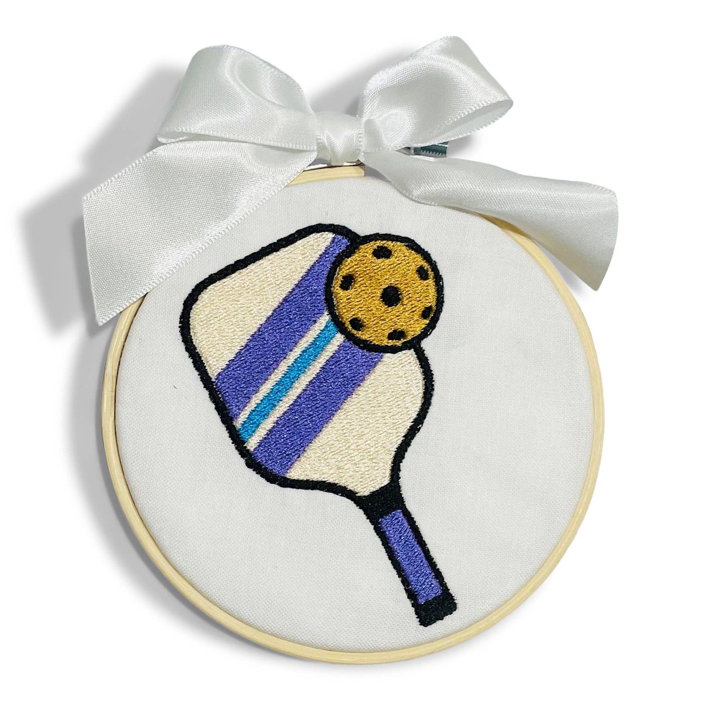 Embroidered Pickleball Christmas Ornameant