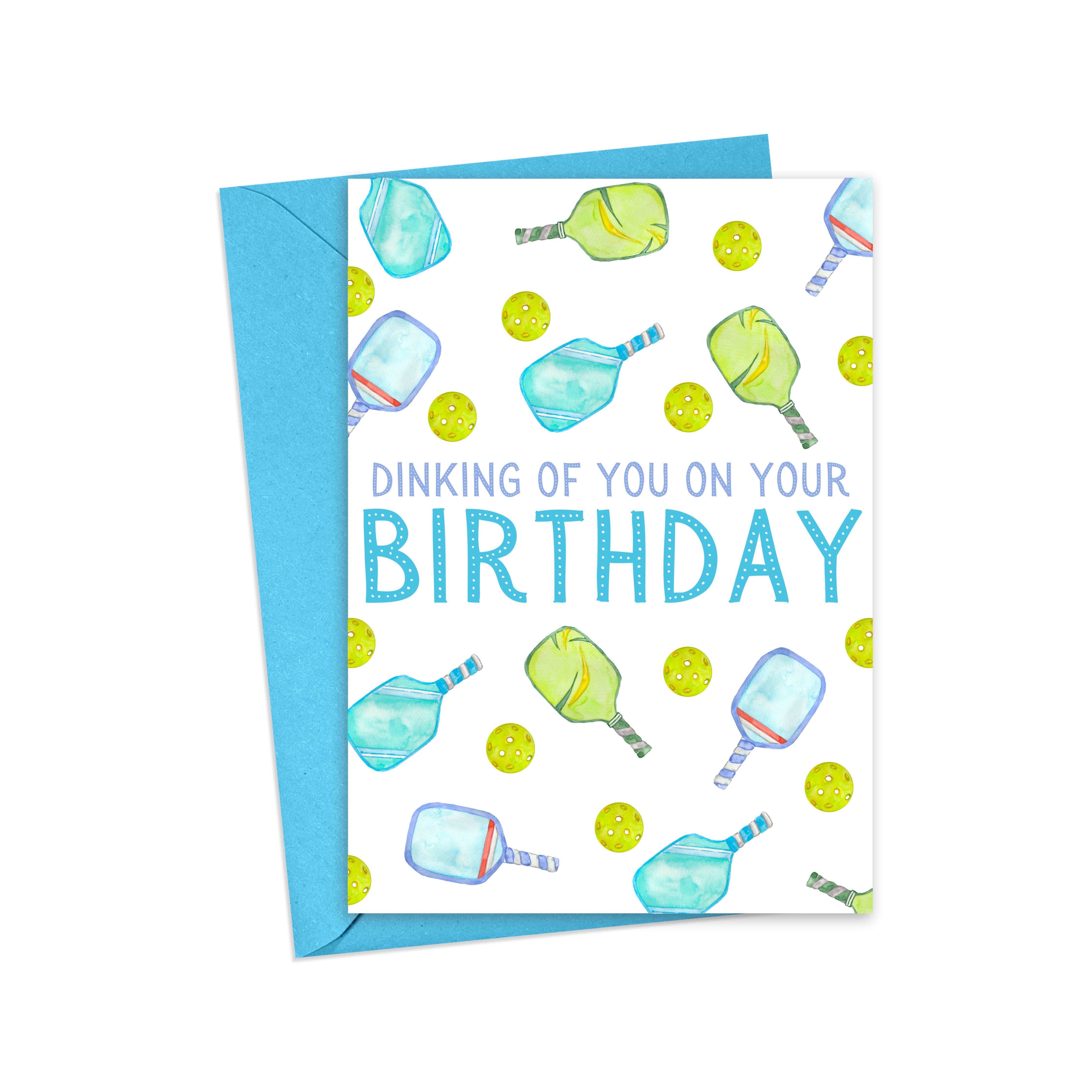 Pickleball Birthday Card - Dink & Volley Pickleball
