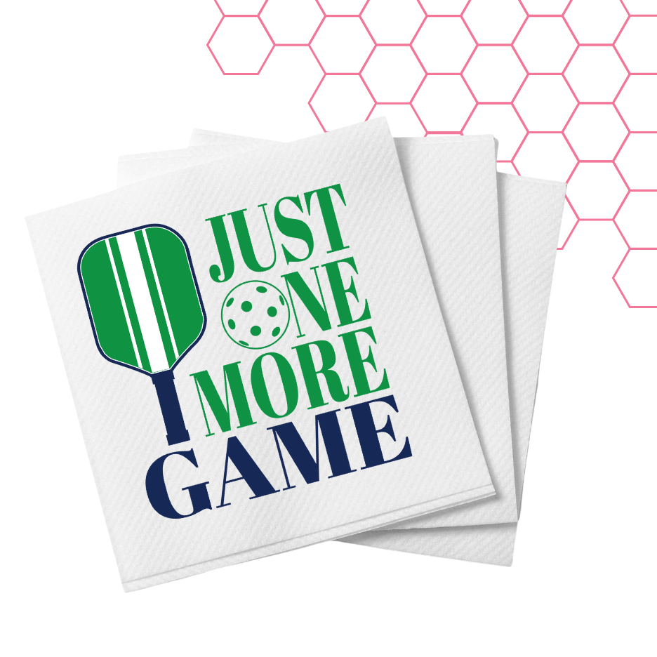 Just one more game Cocktail Napkins Pickleball