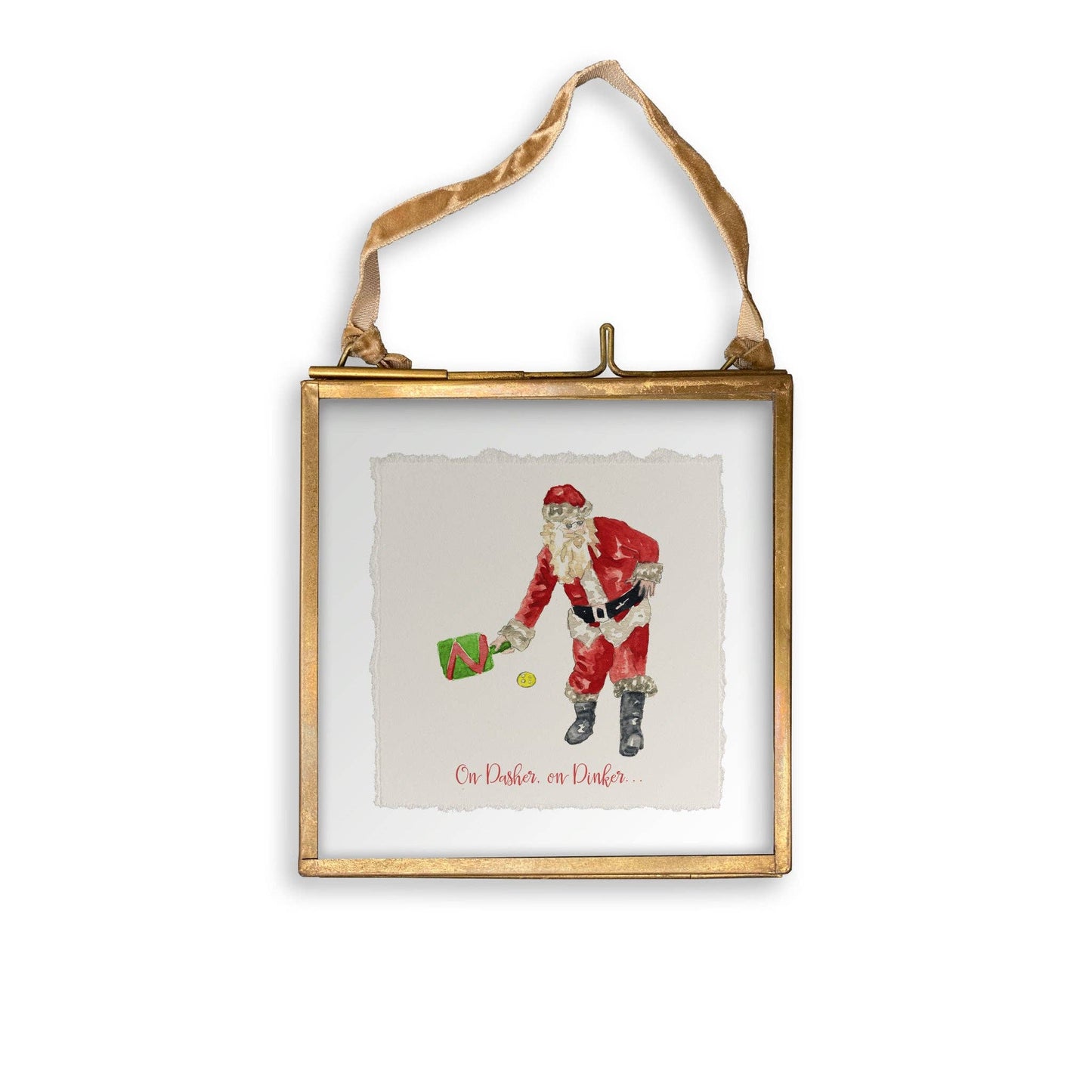 Glass and Brass Christmas Ornament