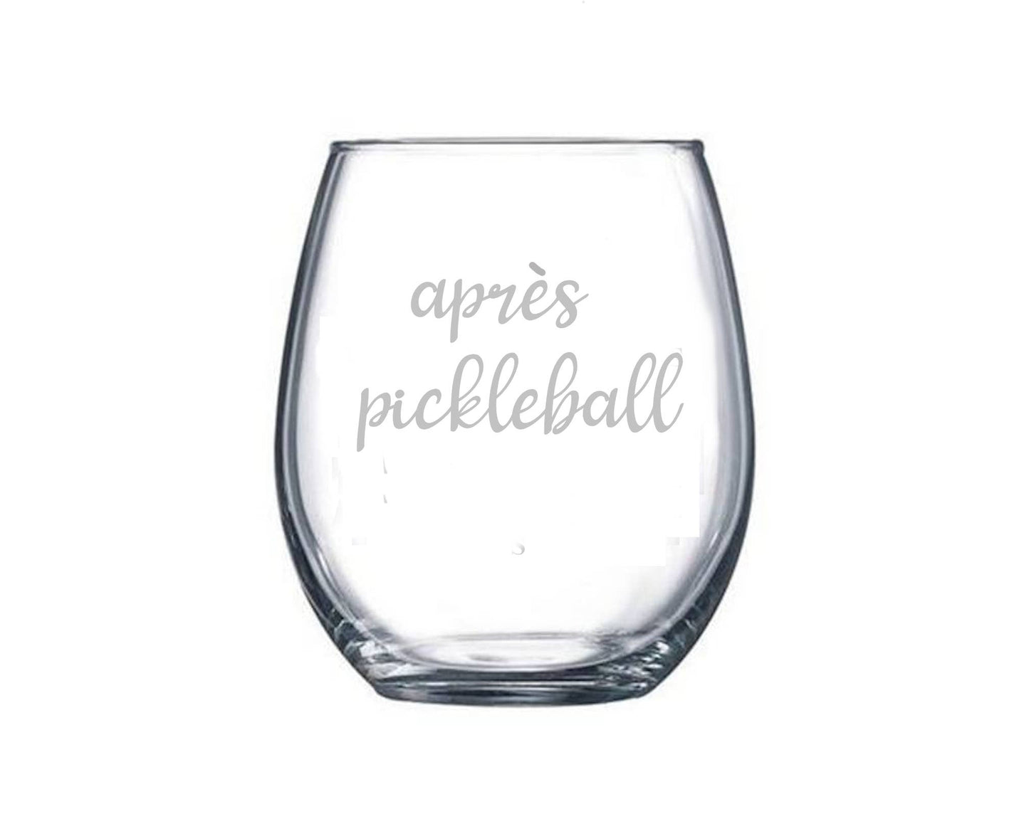 Stemless Pickleball Wine Glass