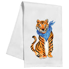 Handpainted Tiger with Blue Bandana Kitchen Towel - Dink & Volley Pickleball