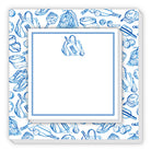 Handpainted Blue Pickleball Toile Notepad Duo - Dink & Volley Pickleball