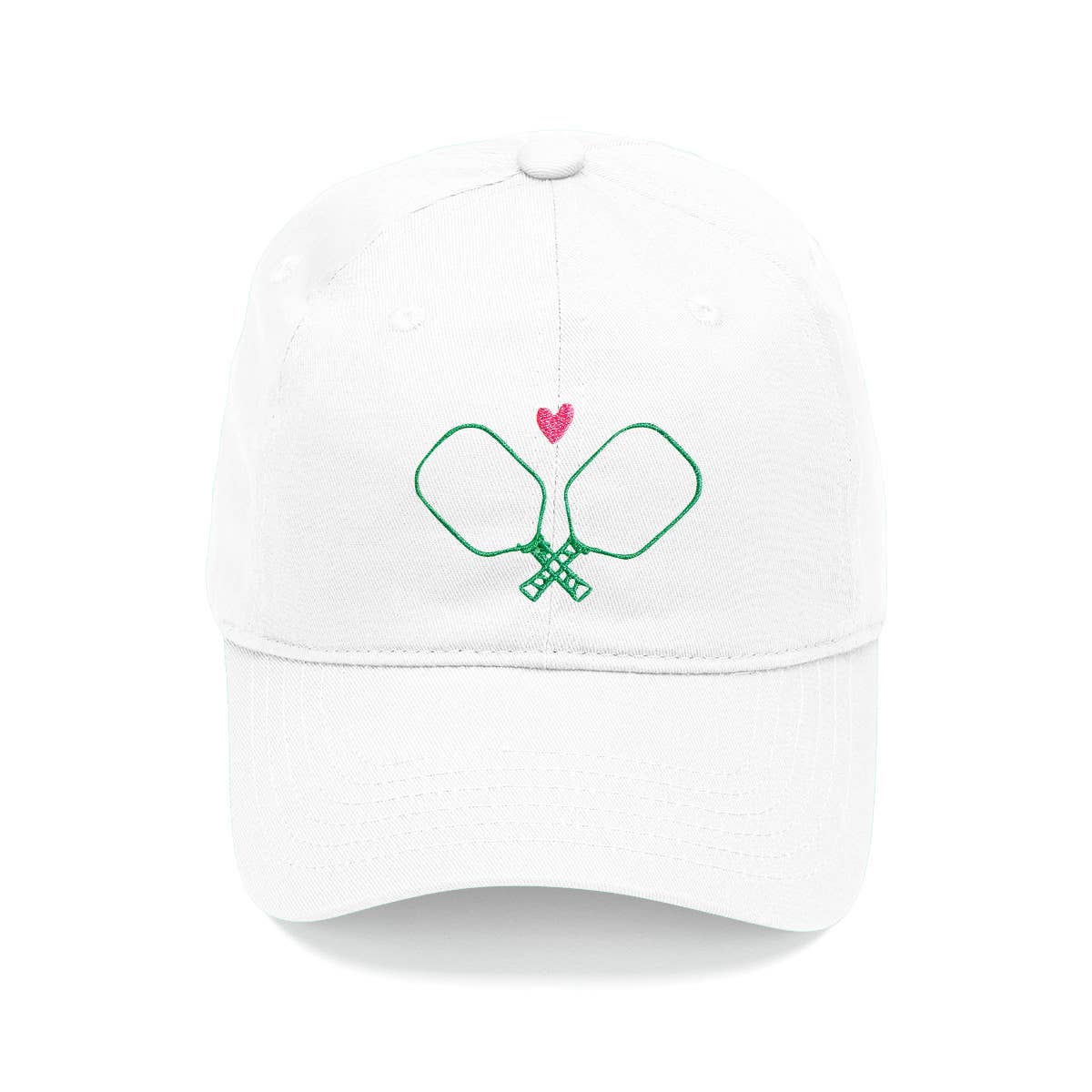 Pickleball Paddles Cap: White - Dink & Volley Pickleball