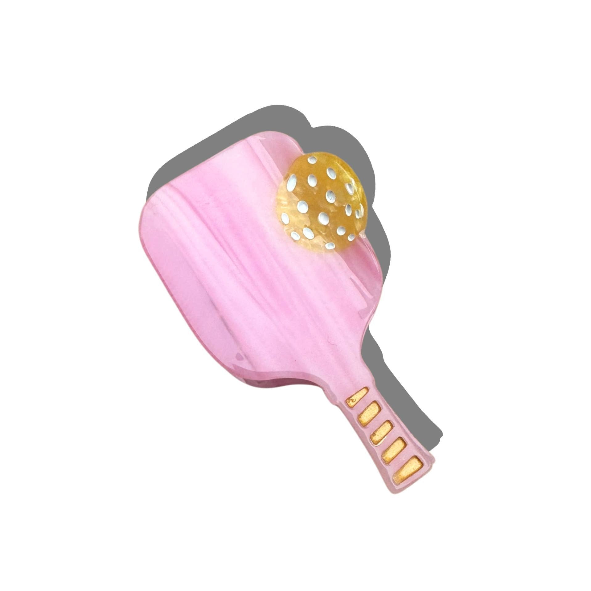 Hand-painted Pickleball Paddle Claw Hair Clip | Eco-Friendly: Pink - Dink & Volley Pickleball