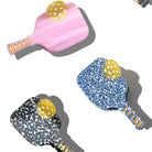 Handpainted Pickleball Paddle Claw Hair Clip Blue Speckle - Dink & Volley Pickleball