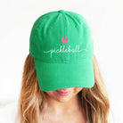 Kelly Green Heart Pickleball Cap - Dink & Volley Pickleball