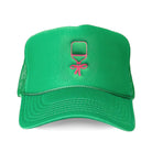 Pickleball Paddles Bow Kelly Green Trucker Hat - Dink & Volley Pickleball