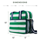 The Lola Pickleball Tote Bag Green Stripe - Dink & Volley Pickleball