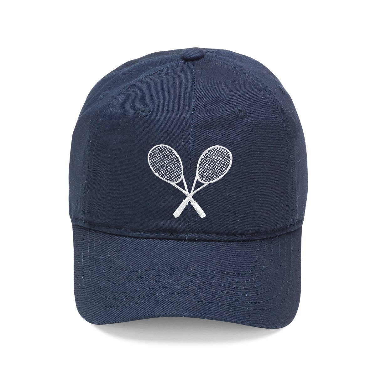 Tennis Racket Cap: Navy - Dink & Volley Pickleball