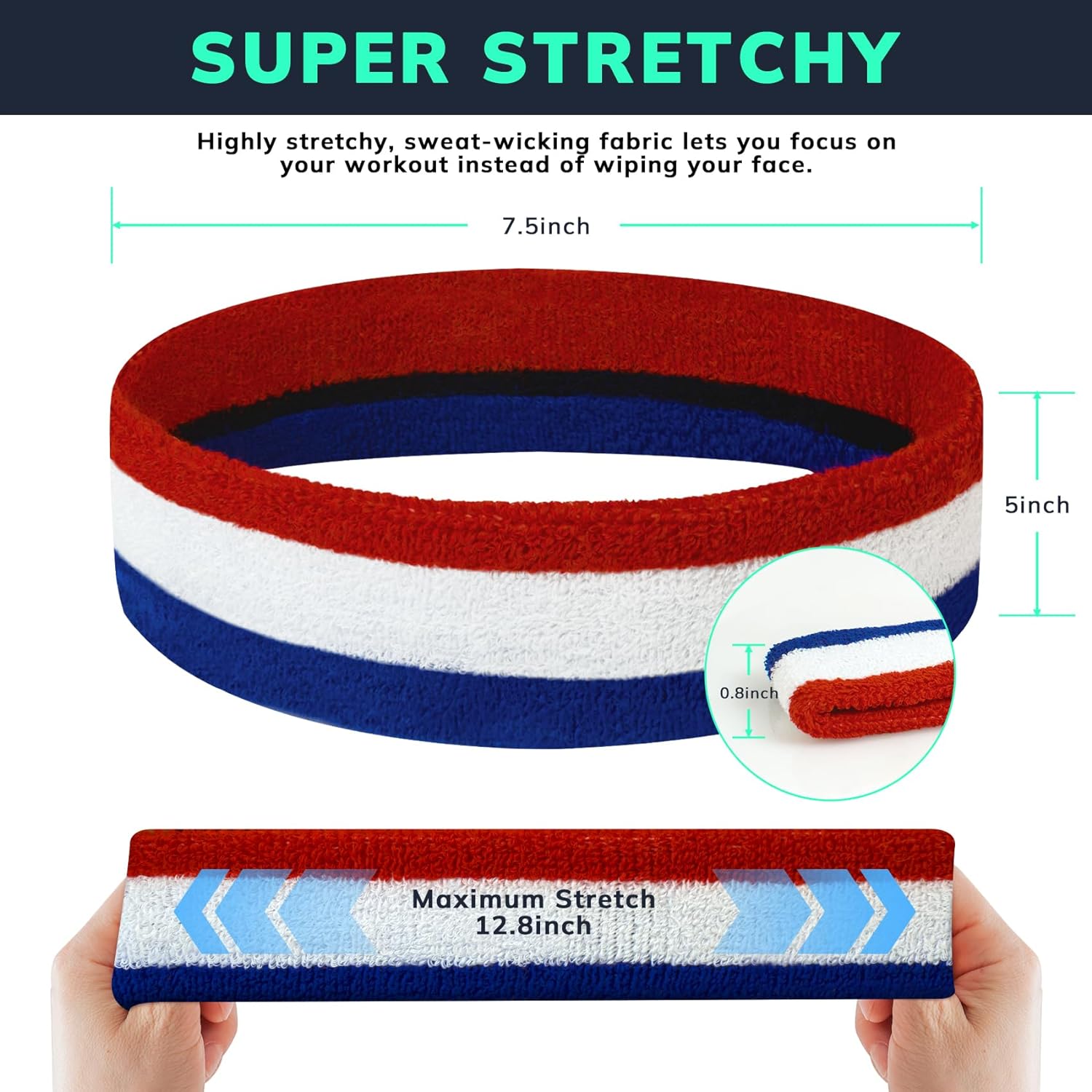 Terry Sweat Headbands - Dink & Volley Pickleball