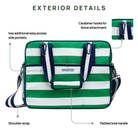 The Lola Pickleball Tote Bag Green Stripe - Dink & Volley Pickleball