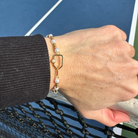 Gold and Pearl Pickleball Beaded Bracelet - Dink & Volley Pickleball