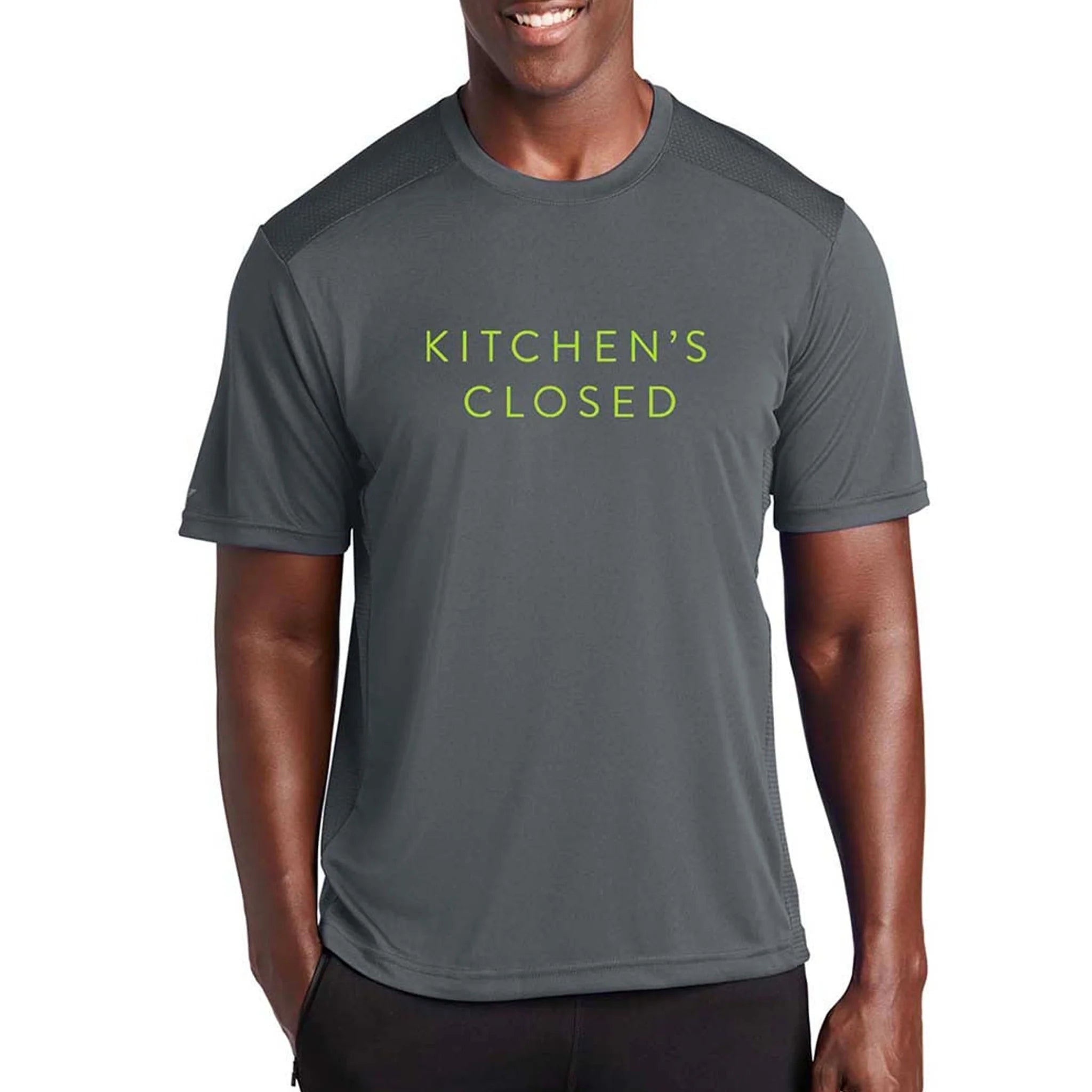 Men's Kitchen's Closed Performance Shirt Gray - Dink & Volley Pickleball