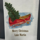 Lake Martin Red Canoe with Merry Christmas Dishowel - Dink & Volley Pickleball