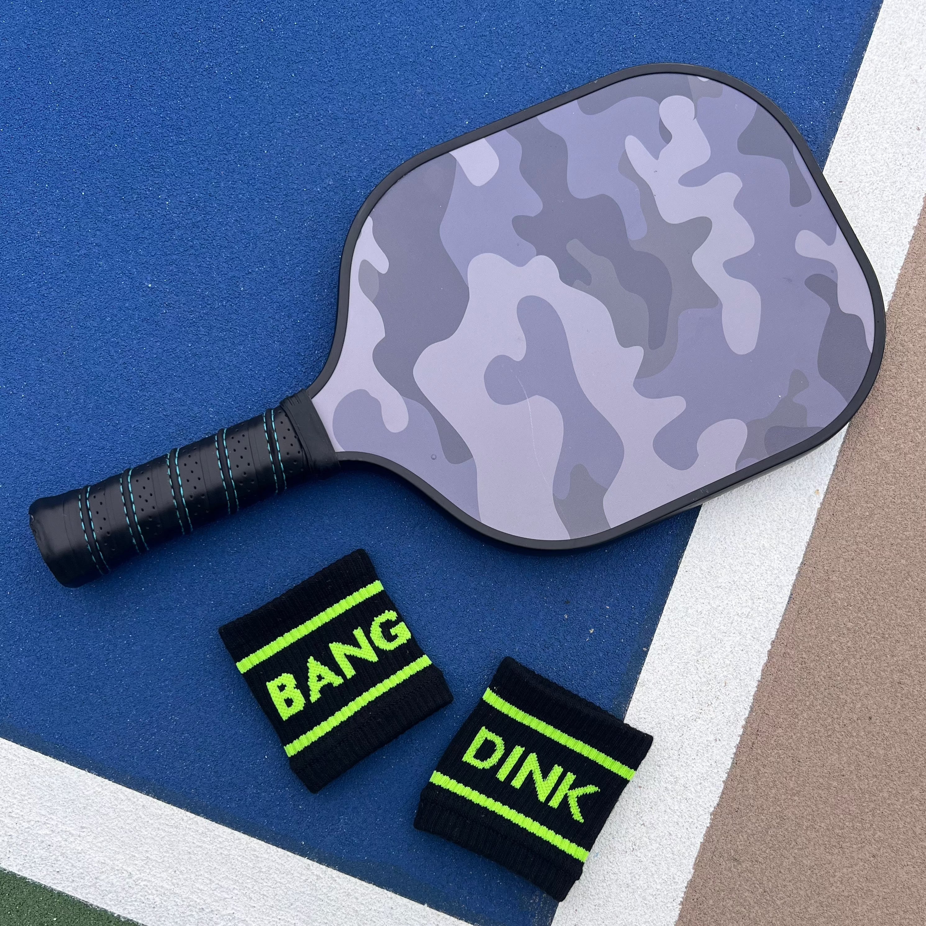 Black Dink & Bang Pickleball Wristbands - Dink & Volley Pickleball