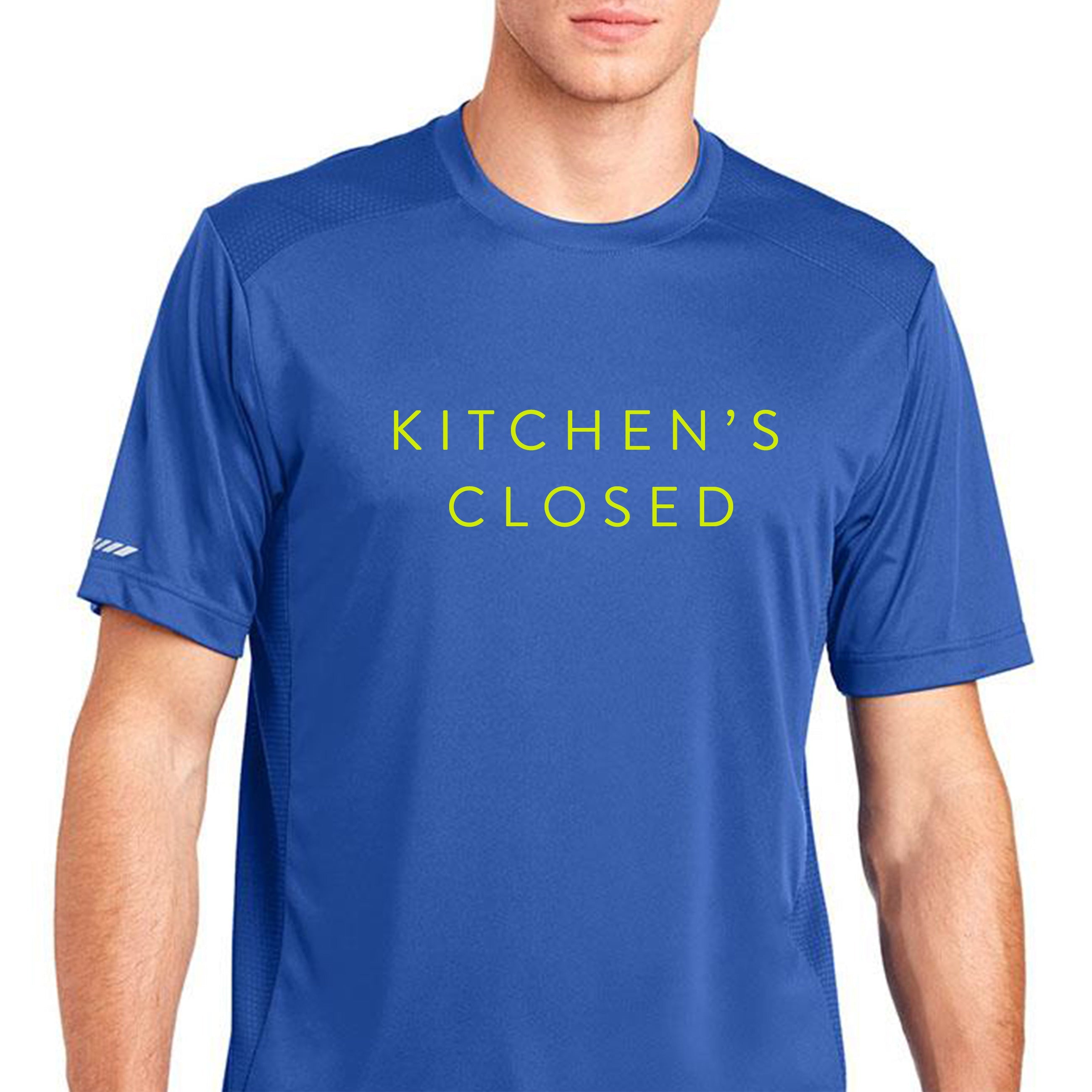 Men's Kitchen's Closed Performance Shirt Royal Blue - Dink & Volley Pickleball