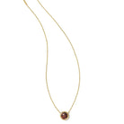 Basketball Gold Short Pendant Necklace in Orange Goldstone