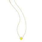 Tennis Gold Short Pendant Necklace in Chartreuse Magnesite