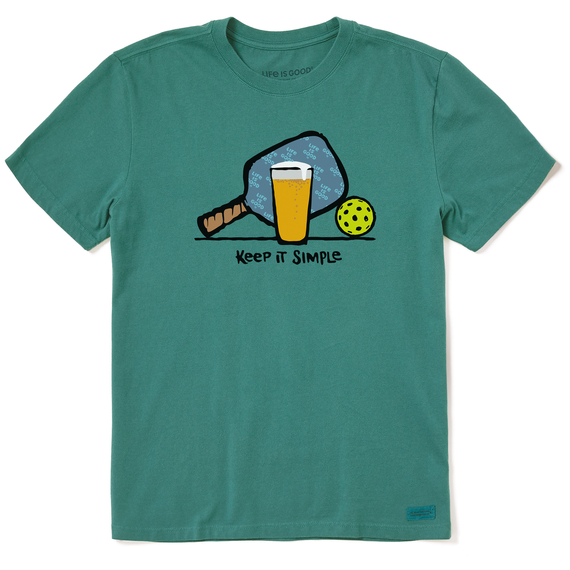 Life is Good Pickleball and Beer T-shirt