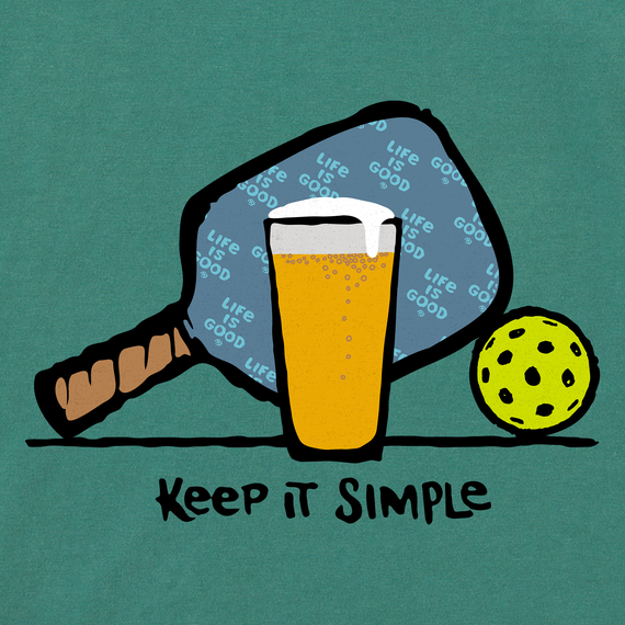 Life is Good Pickleball and Beer T-shirt