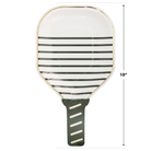 Pickleball White Paddle Shaped Paper Plates - Dink & Volley Pickleball