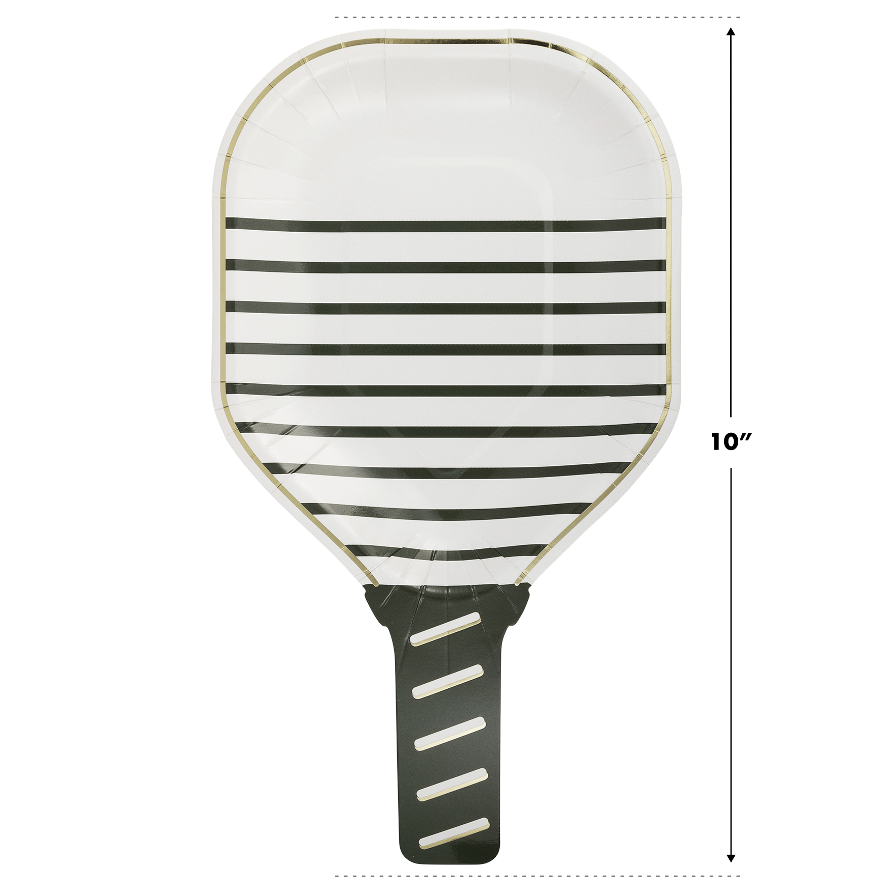 Pickleball White Paddle Shaped Paper Plates