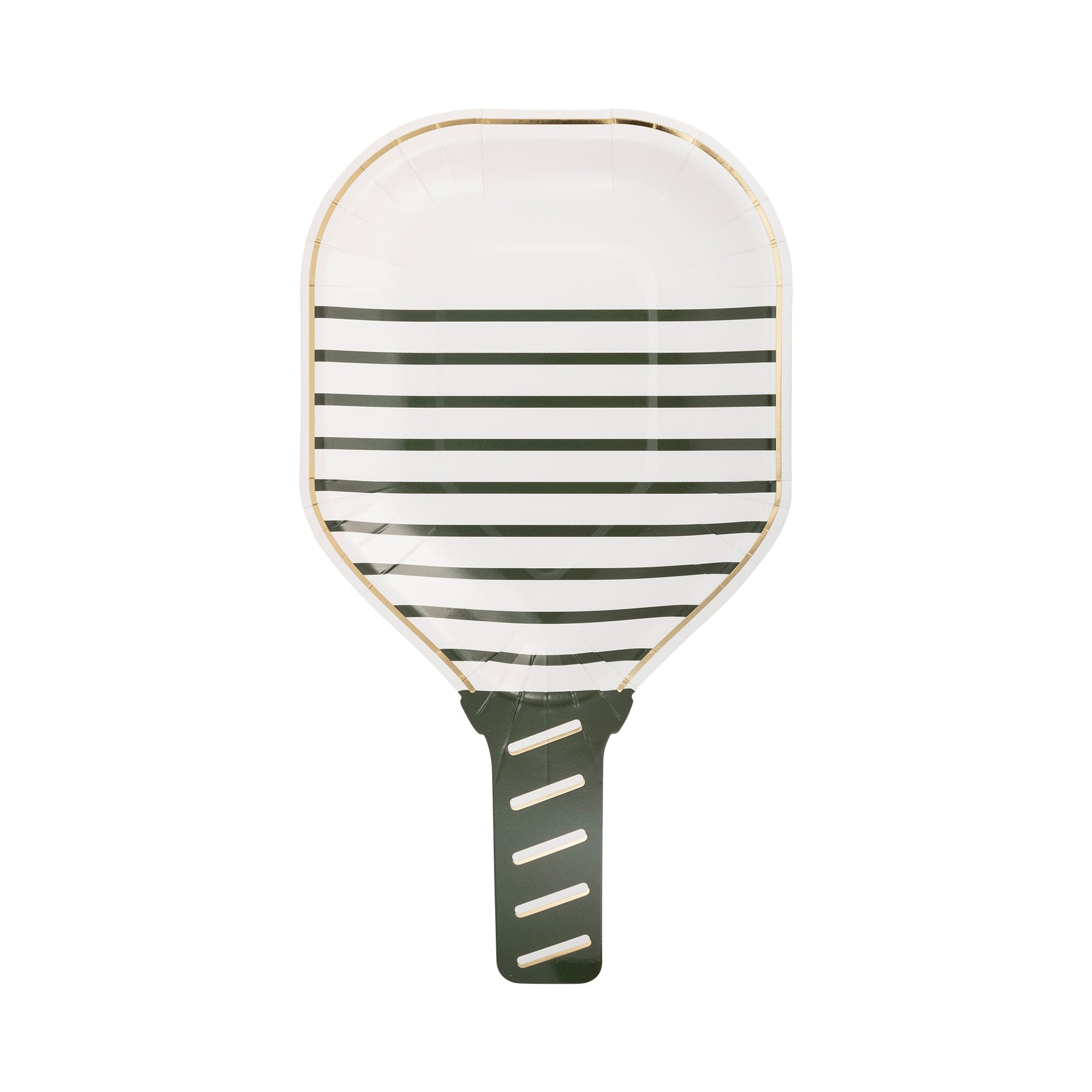 Pickleball White Paddle Shaped Paper Plates