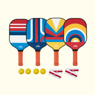 Nettie 4-Pack Pickleball Family Combo Set - Dink & Volley Pickleball