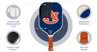 Auburn Tigers Blue AU Logo - Dink & Volley Pickleball