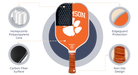 Clemson Tigers Orange Paw Logo - Dink & Volley Pickleball