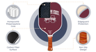 Mississippi State Bulldogs Maroon MSU Logo - Dink & Volley Pickleball