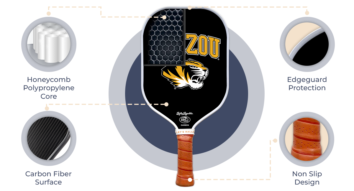 Missouri Tigers Golden Mizzou Tiger - Dink & Volley Pickleball